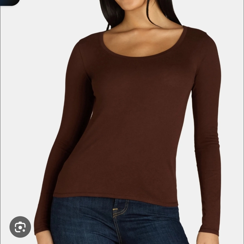 Curfew Long Sleeve Scoop Neck Top